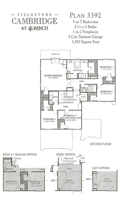 Cambridge Homes for Sale | 4S Ranch | Residence 3 Floorplans
